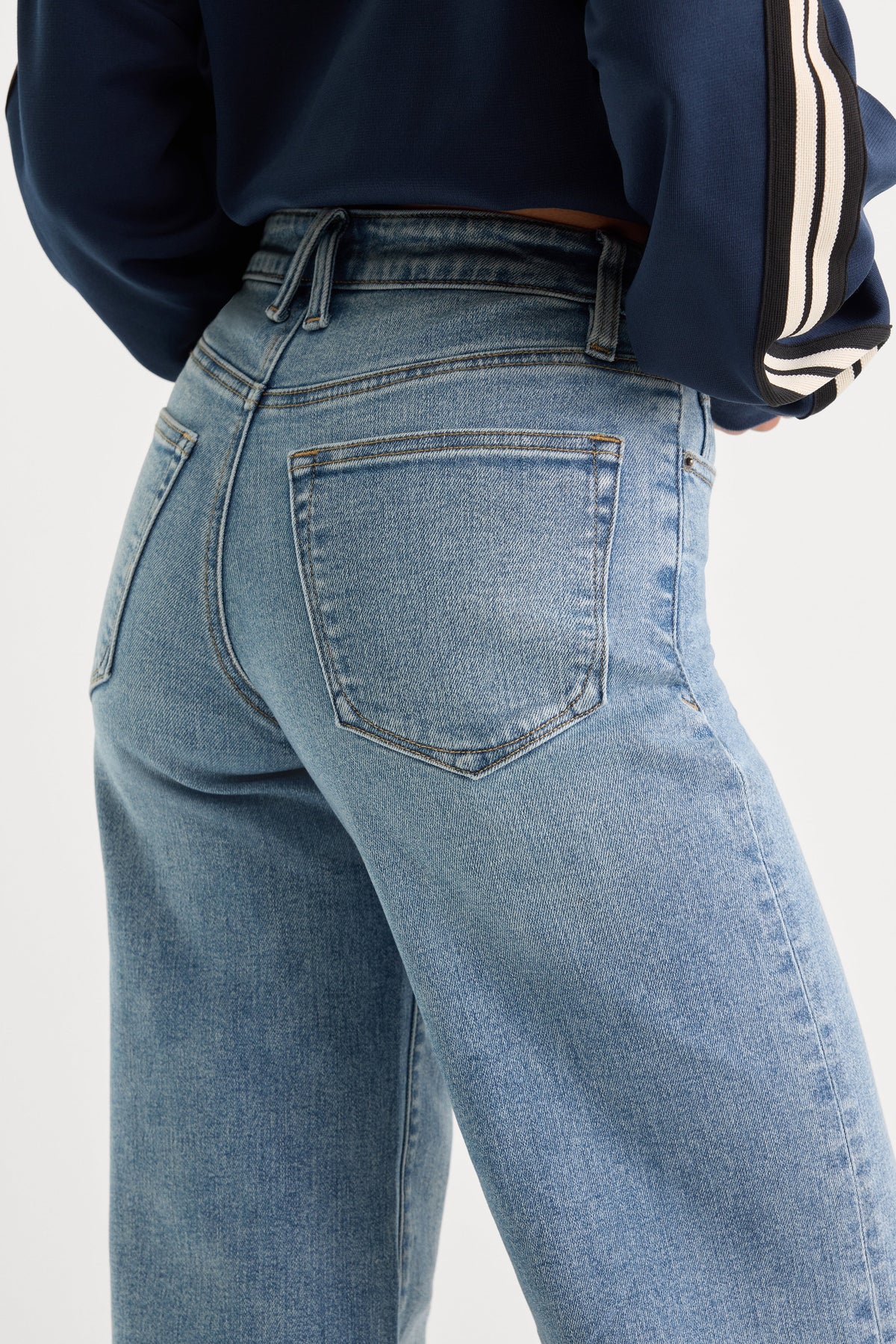 Premium GOOD WAIST PALAZZO JEANS INDIGO1154
