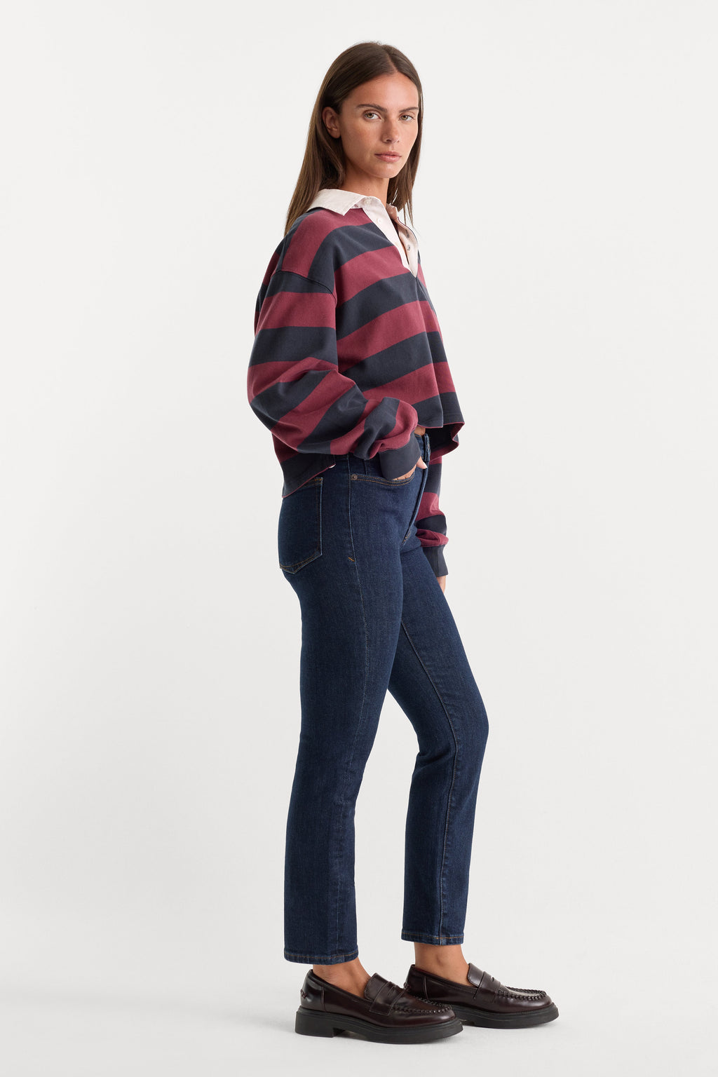Premium GOOD LEGS STRAIGHT JEANS INDIGO1153