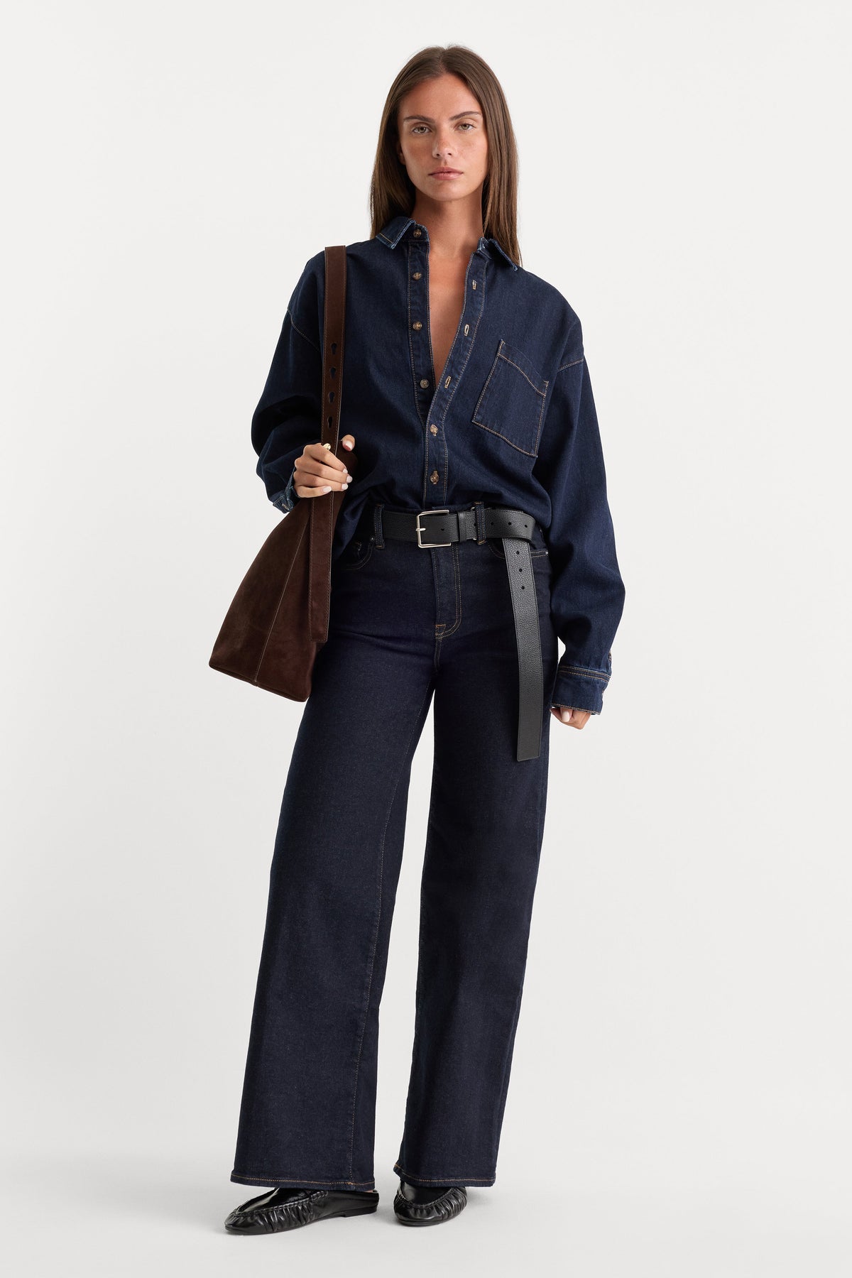 Premium ALWAYS FITS SLIM PALAZZO JEANS DENETHIC BLUE