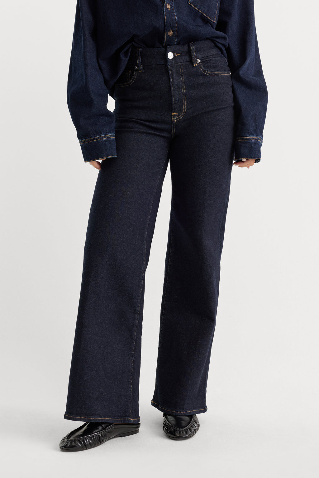 Premium ALWAYS FITS SLIM PALAZZO JEANS DENETHIC BLUE