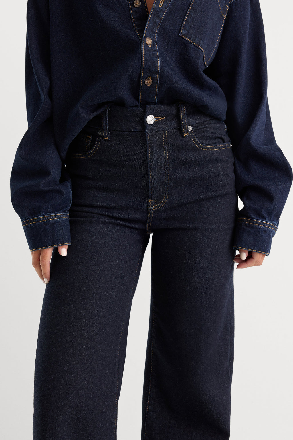 Premium ALWAYS FITS SLIM PALAZZO JEANS DENETHIC BLUE