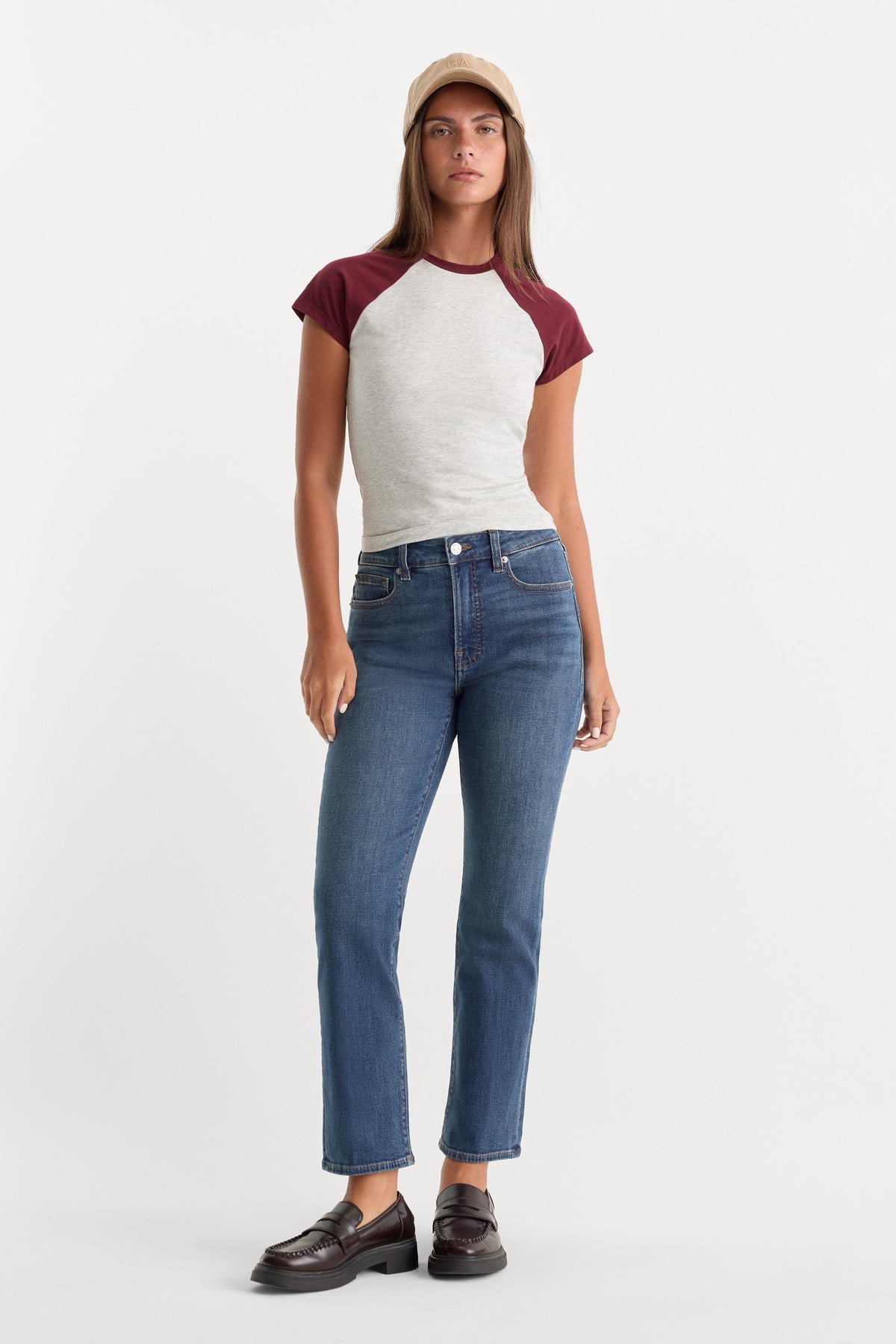 Premium GOOD LEGS STRAIGHT JEANS BLUE004