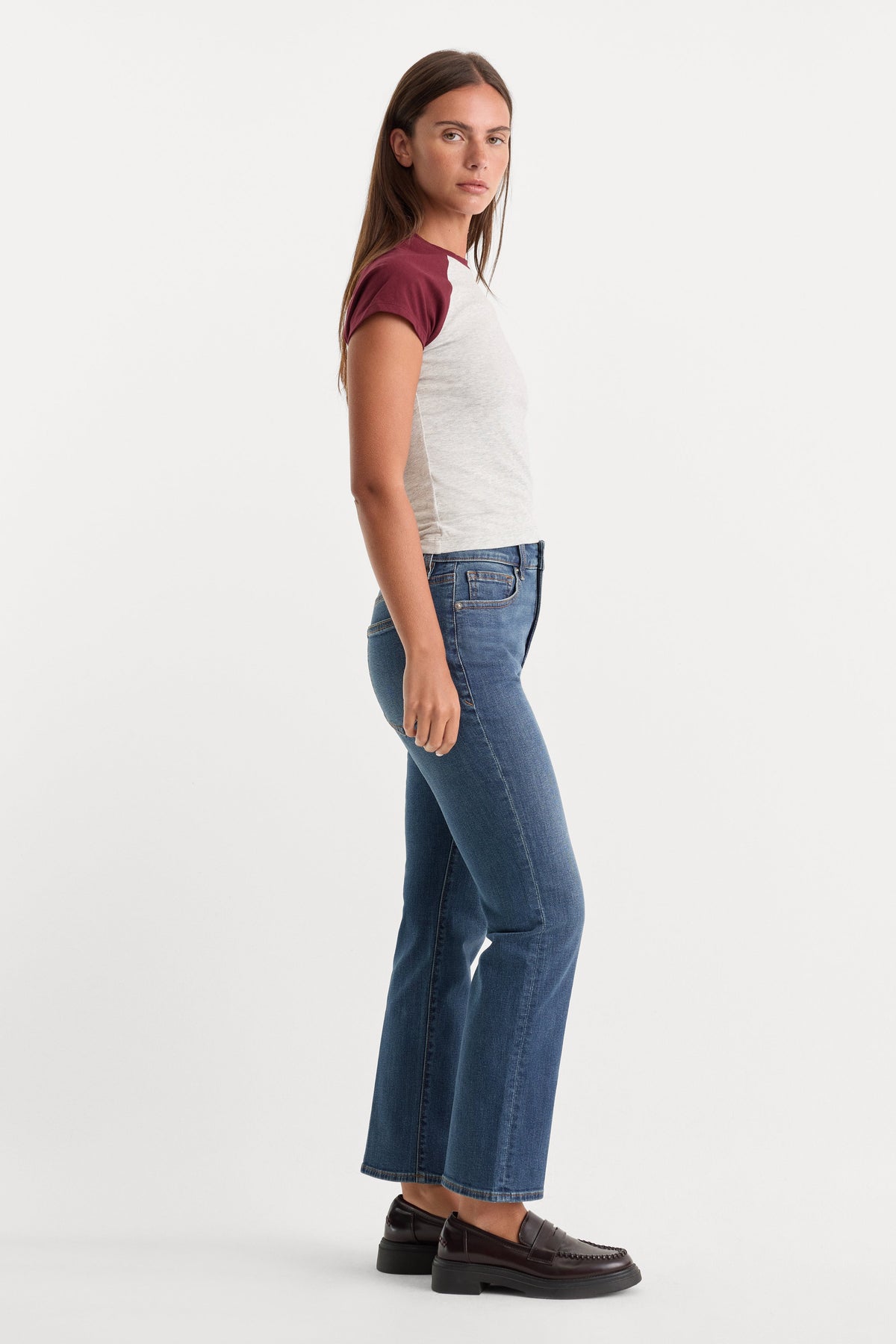 Premium GOOD LEGS STRAIGHT JEANS BLUE004