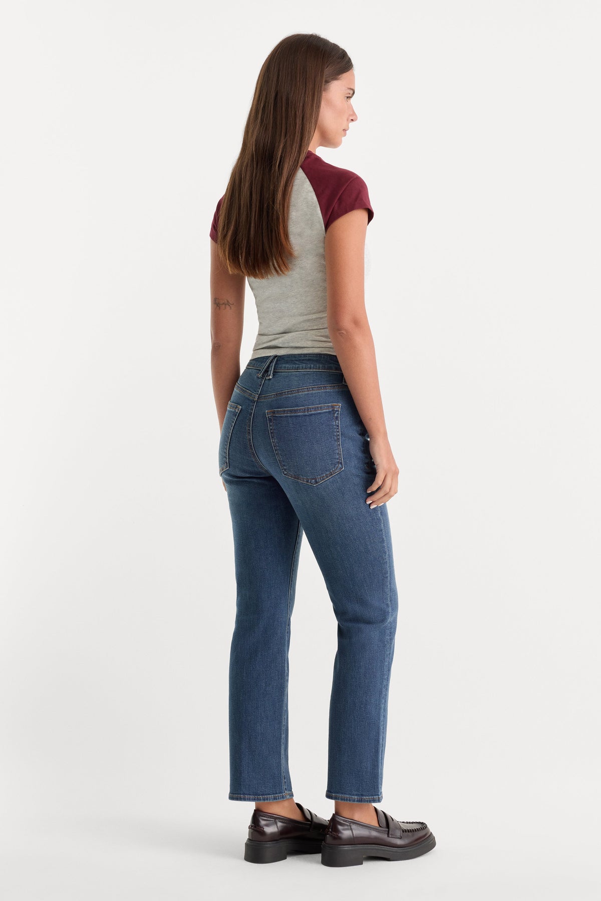 Premium GOOD LEGS STRAIGHT JEANS BLUE004