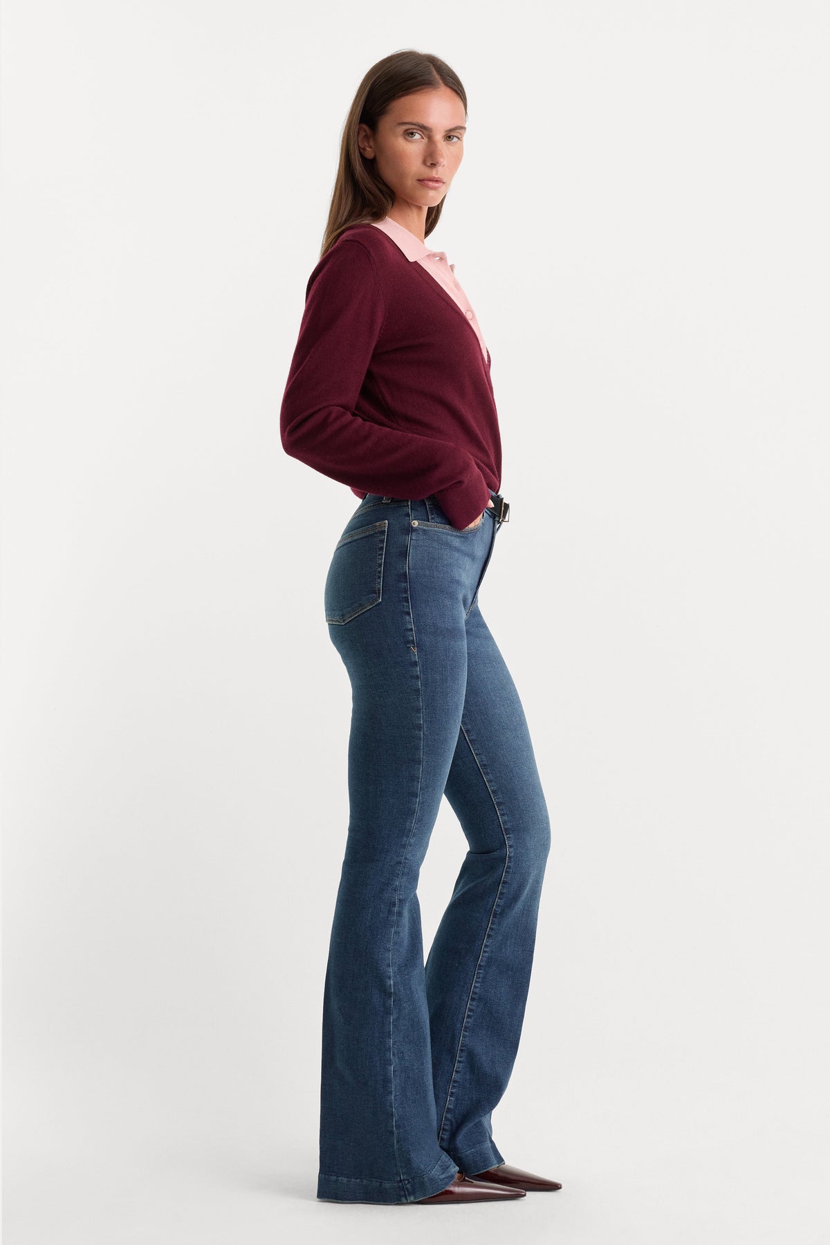 Premium GOOD LEGS FLARE JEANS BLUE004