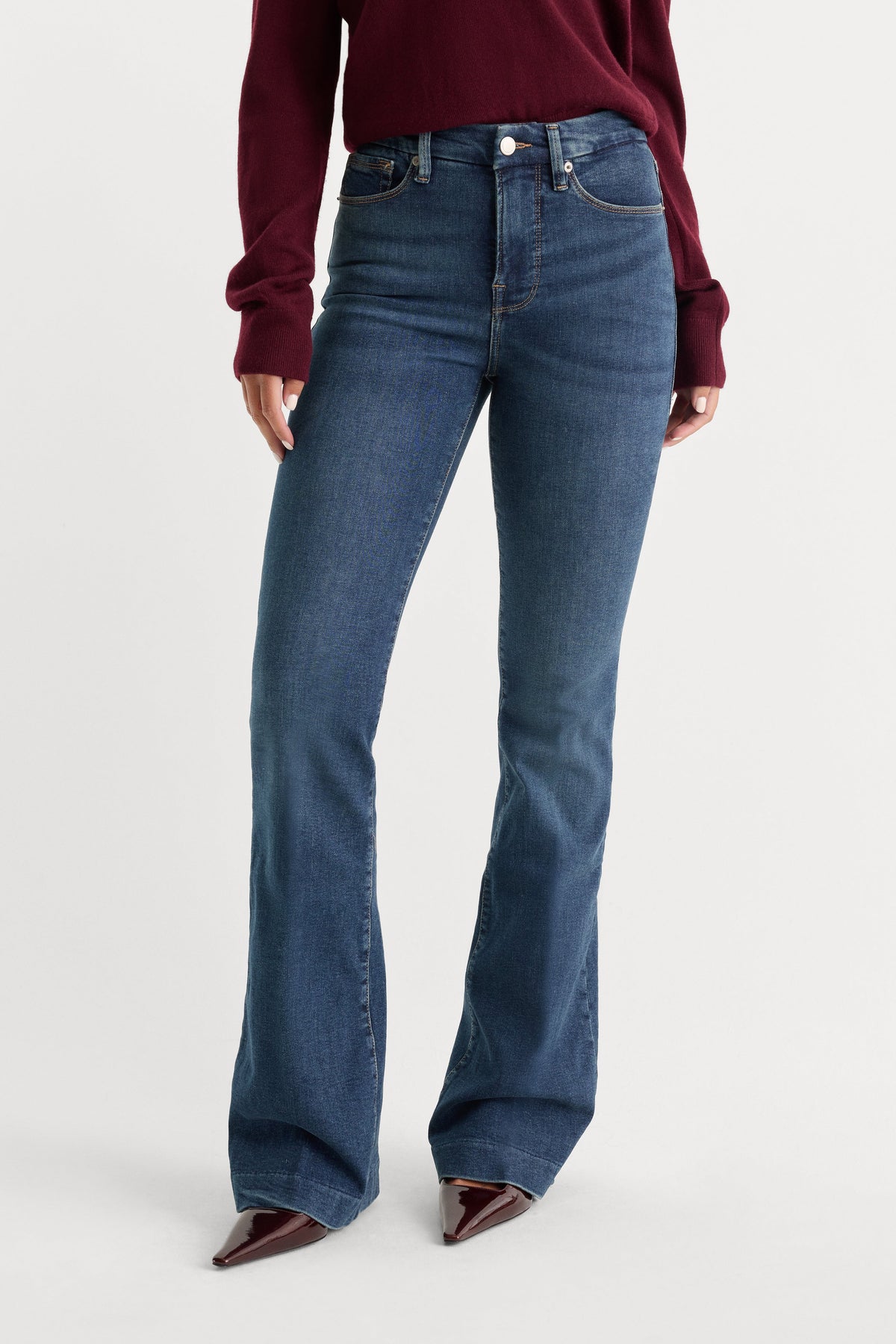 Premium GOOD LEGS FLARE JEANS BLUE004