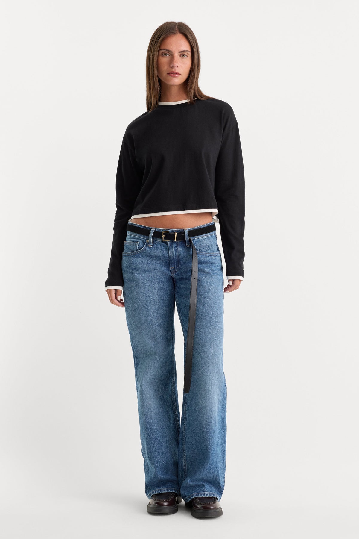 Premium VINTAGE LOW LOOSE JEANS INDIGO1224