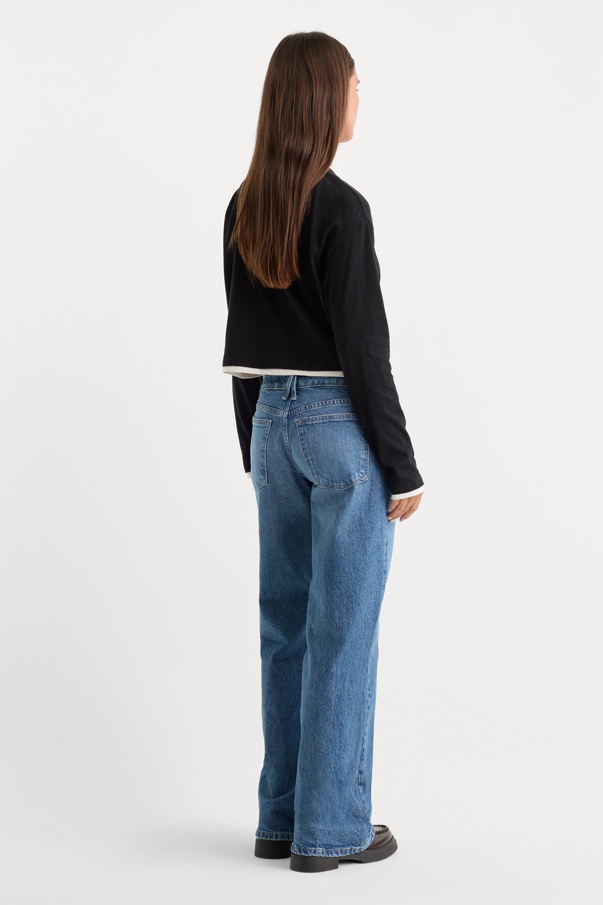 Premium VINTAGE LOW LOOSE JEANS INDIGO1224
