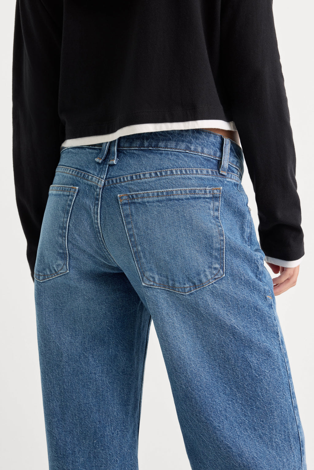 Premium VINTAGE LOW LOOSE JEANS INDIGO1224