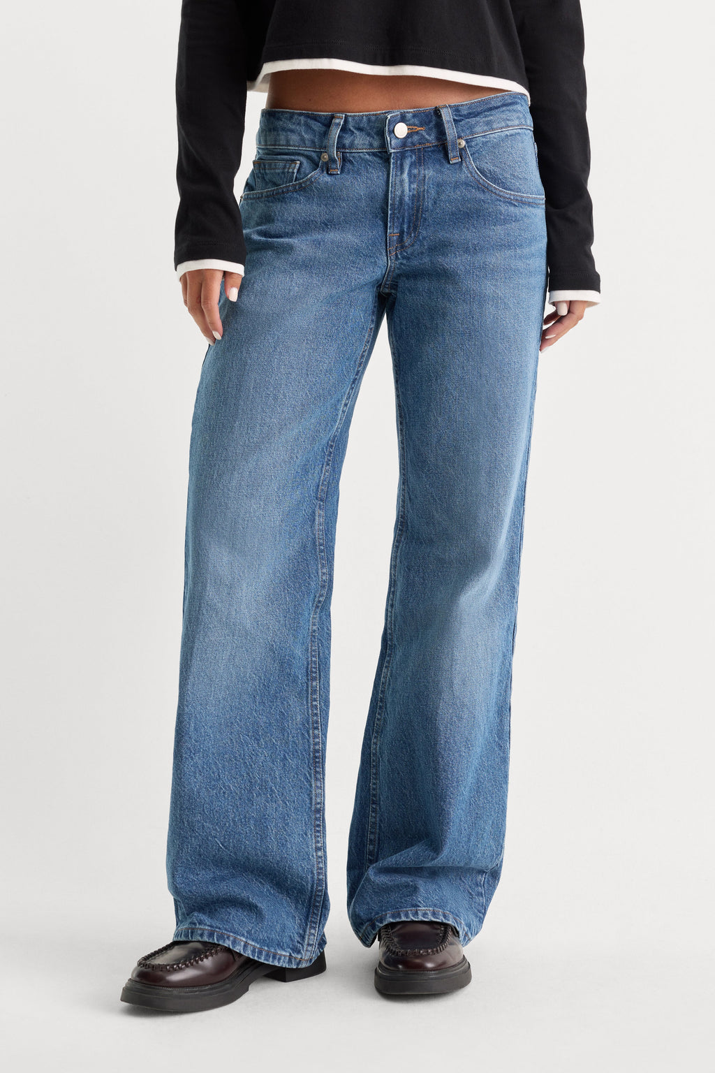 Premium VINTAGE LOW LOOSE JEANS INDIGO1224