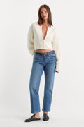 Premium VINTAGE STRAIGHT ANKLE JEANS INDIGO1222
