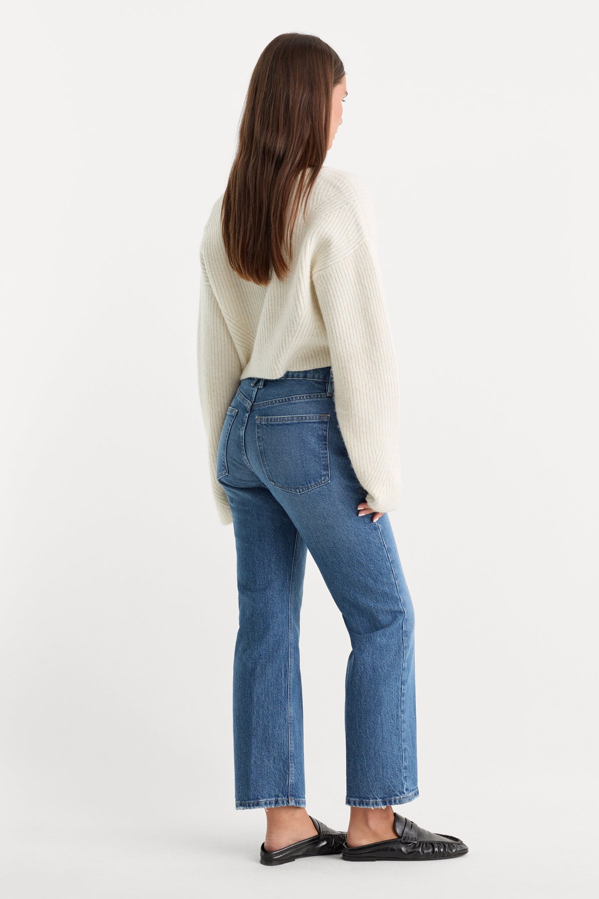 Premium VINTAGE STRAIGHT ANKLE JEANS INDIGO1222
