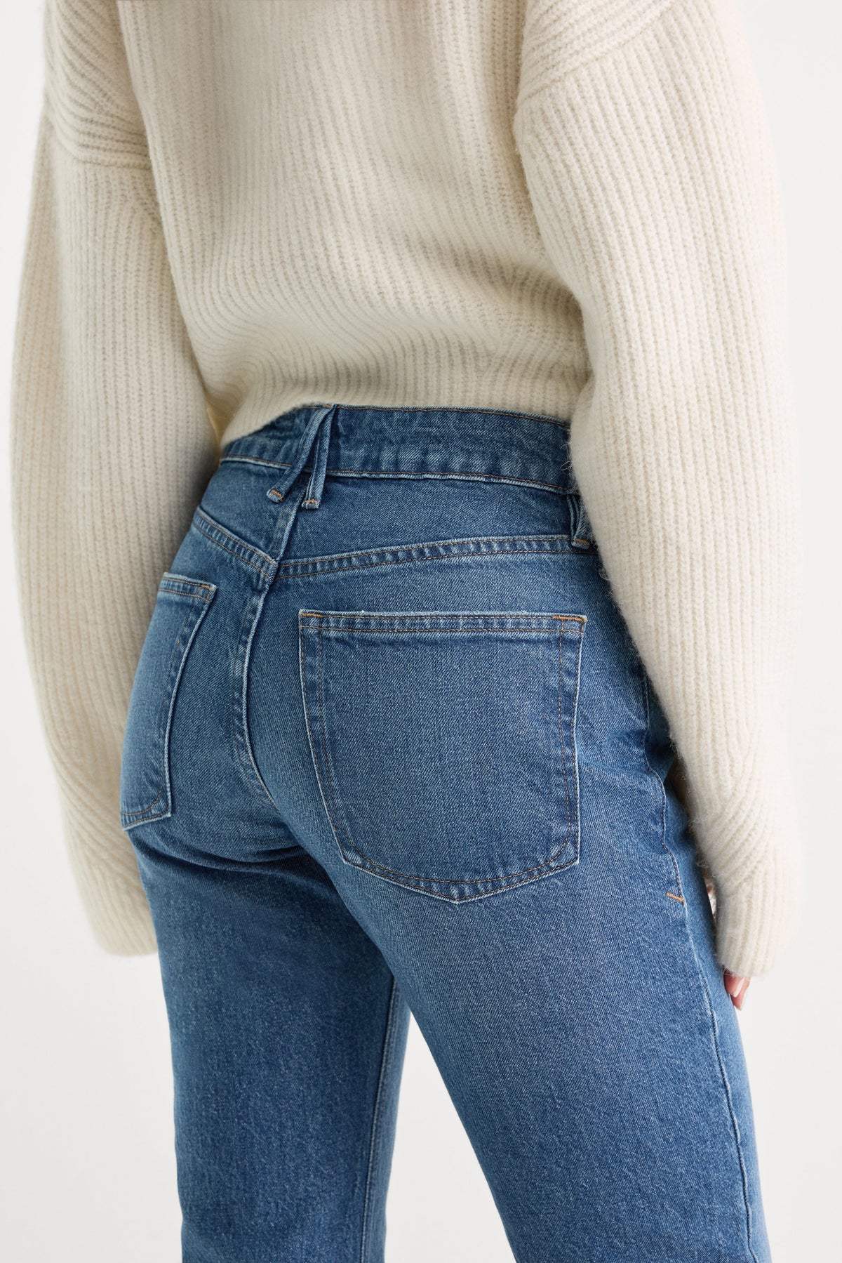 Premium VINTAGE STRAIGHT ANKLE JEANS INDIGO1222