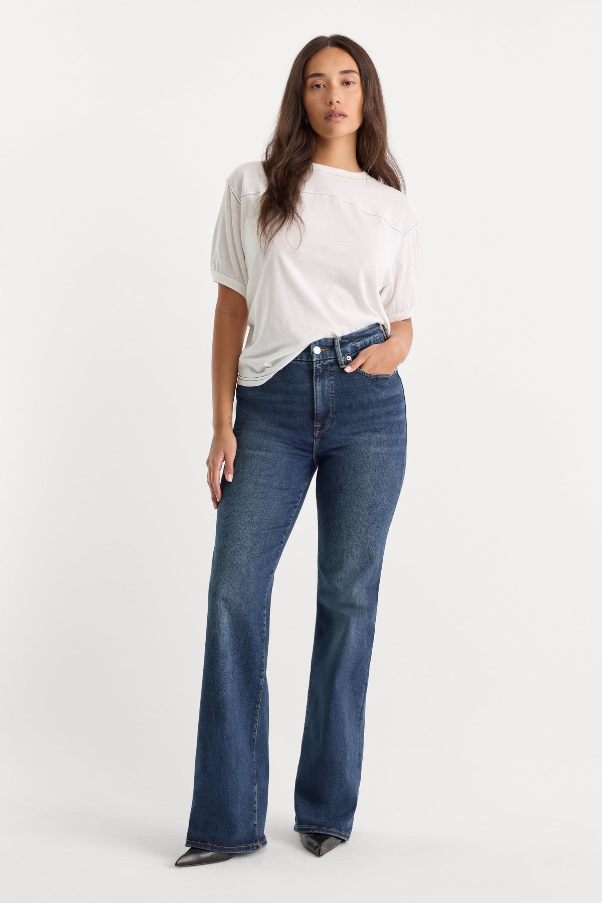Premium ALWAYS FITS GOOD CLASSIC BOOTCUT JEANS INDIGO446