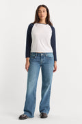 Premium VINTAGE LOW LOOSE JEANS TROUBLED WATER