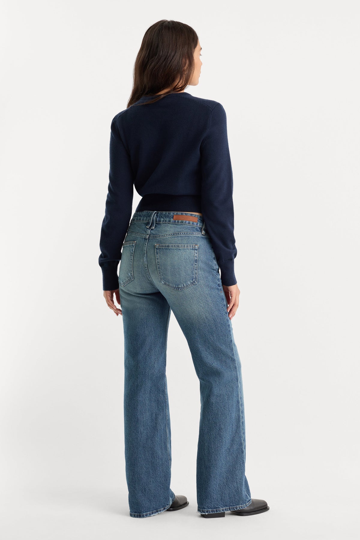 Premium VINTAGE LOW RISE BOOTCUT JEANS INDIGO1282