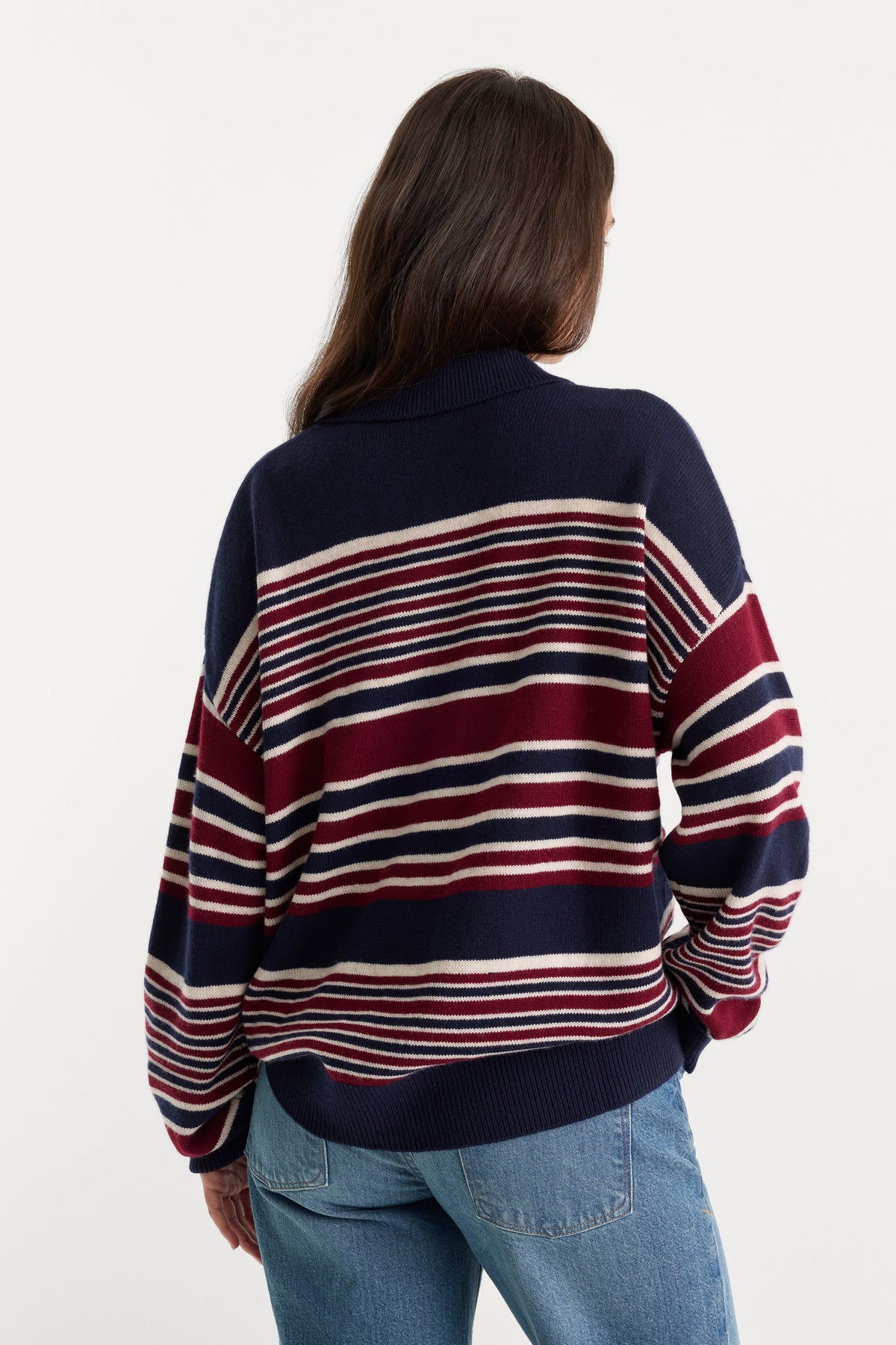 Premium THE OVERSIZED RUGBY SWEATER MULTI STRIPE