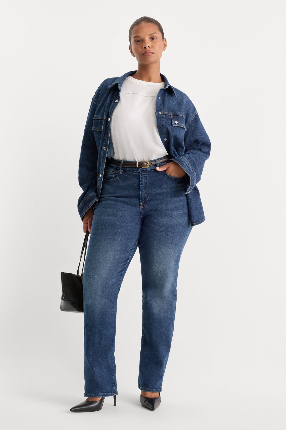 Premium ALWAYS FITS GOOD LEGS STRAIGHT JEANS INDIGO571