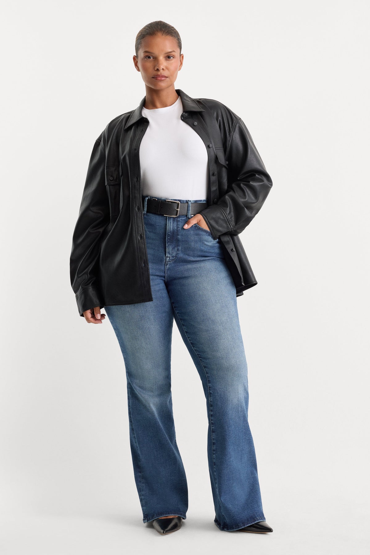 Premium ALWAYS FITS GOOD LEGS FLARE JEANS INDIGO1071
