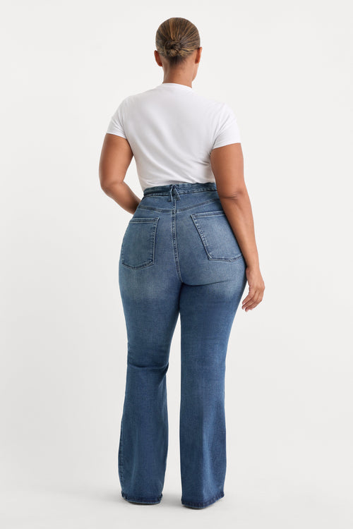 Premium ALWAYS FITS GOOD LEGS FLARE JEANS INDIGO1071