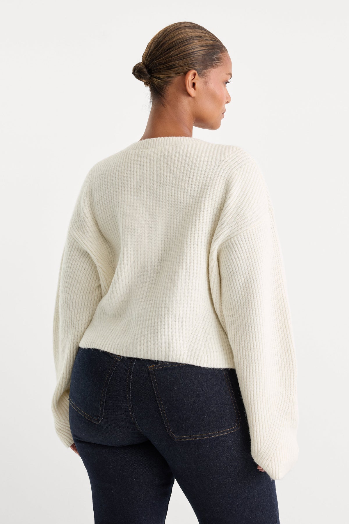 Premium THE CHUNKY KNIT CARDIGAN CHALK