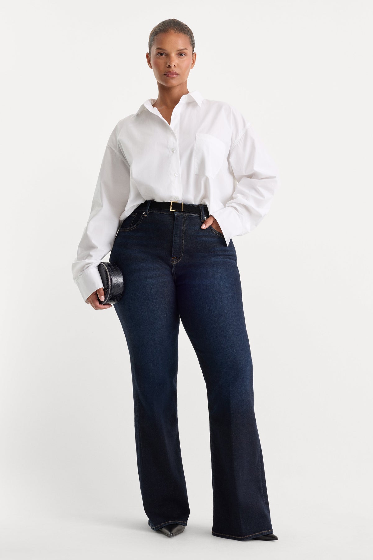 Premium GOOD LEGS FLARE JEANS INDIGO1308