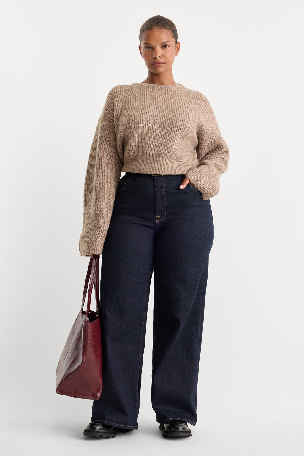 Premium ALWAYS FITS SLIM PALAZZO JEANS DENETHIC BLUE