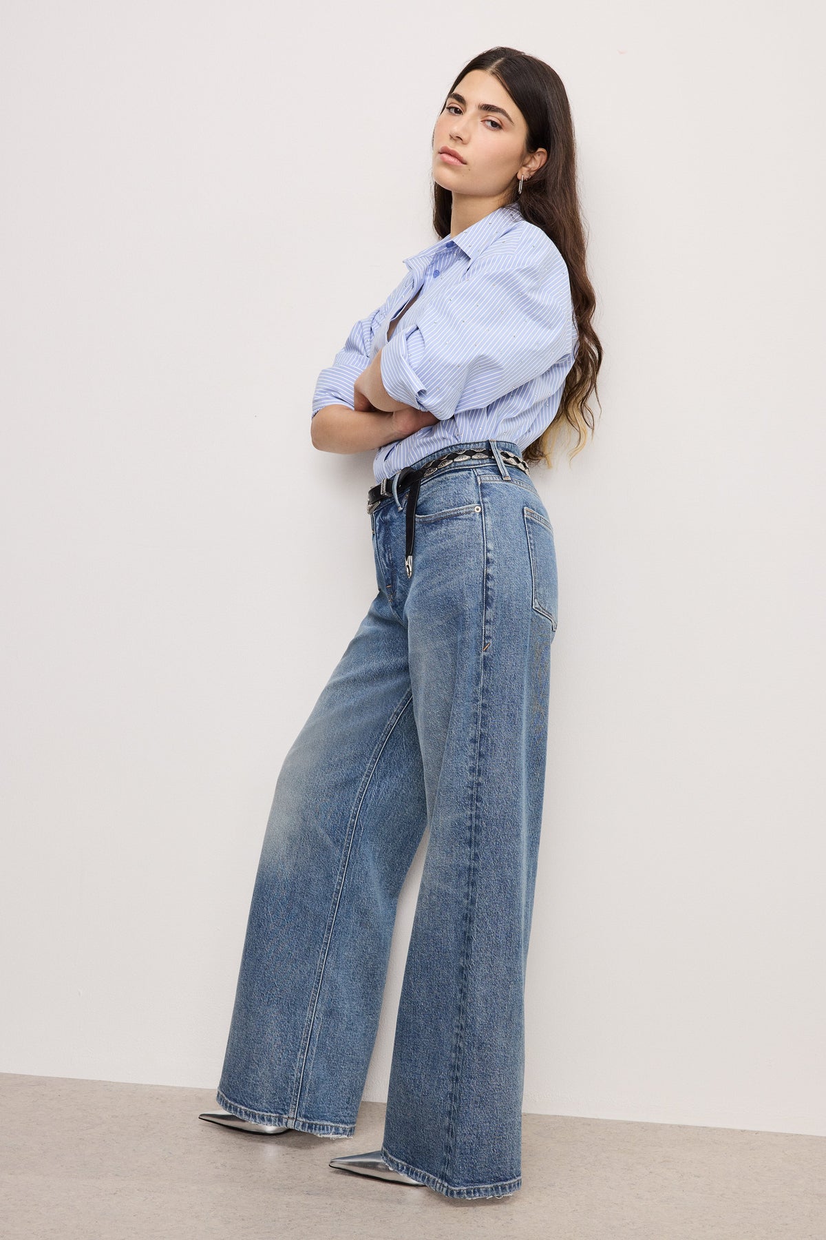 Premium GOOD EASE PETITE RELAXED JEANS INDIGO575