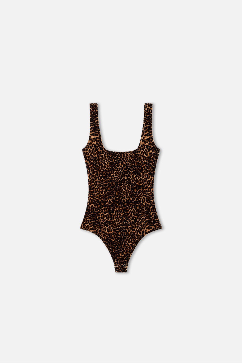 Premium VELVET MODERN TANK BODYSUIT MINI LUCKY LEOPARD