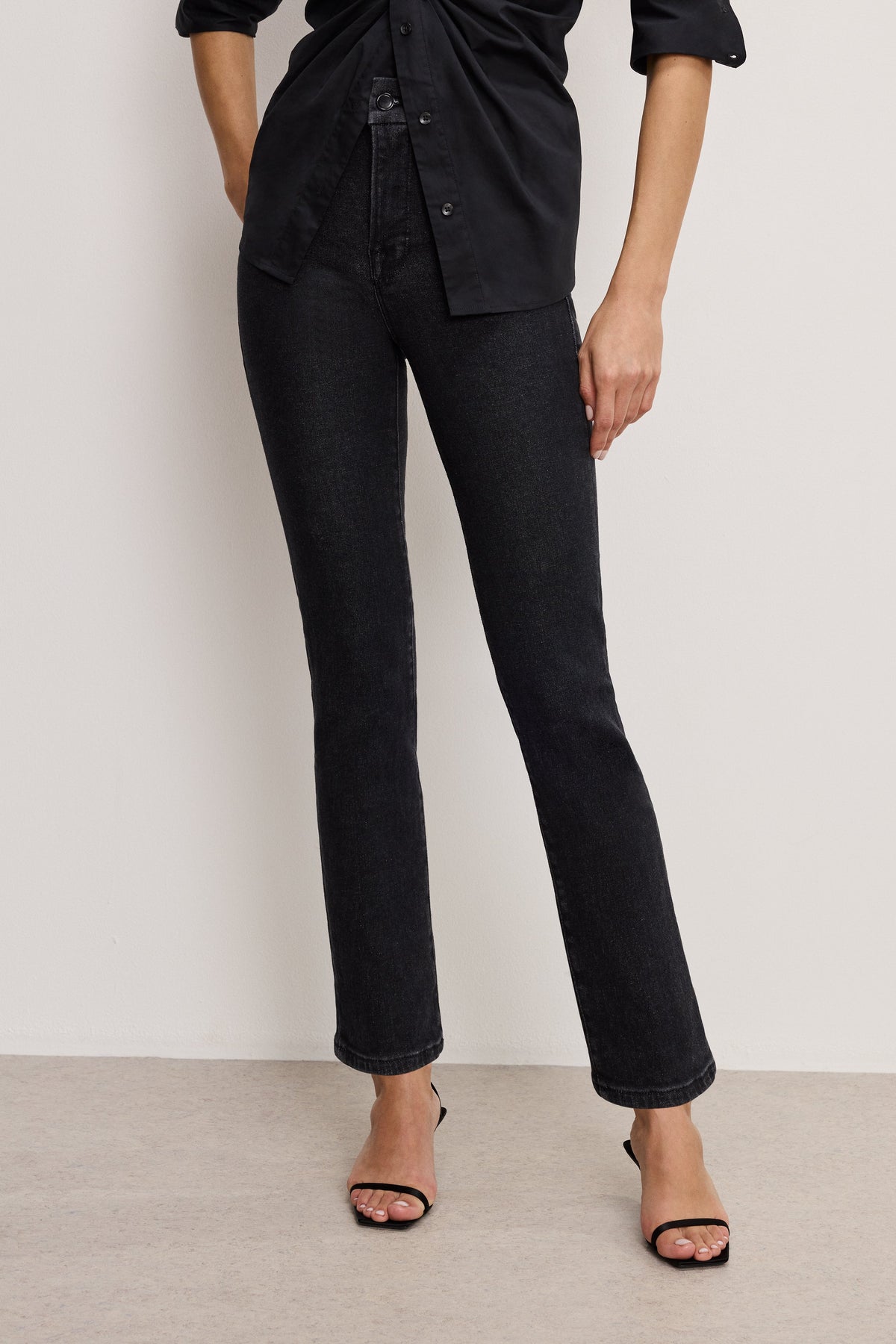 Premium GOOD LEGS STRAIGHT JEANS BLACK184