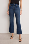 Premium SOFT TECH GOOD LEGS CROPPED MINI BOOT JEANS INDIGO977