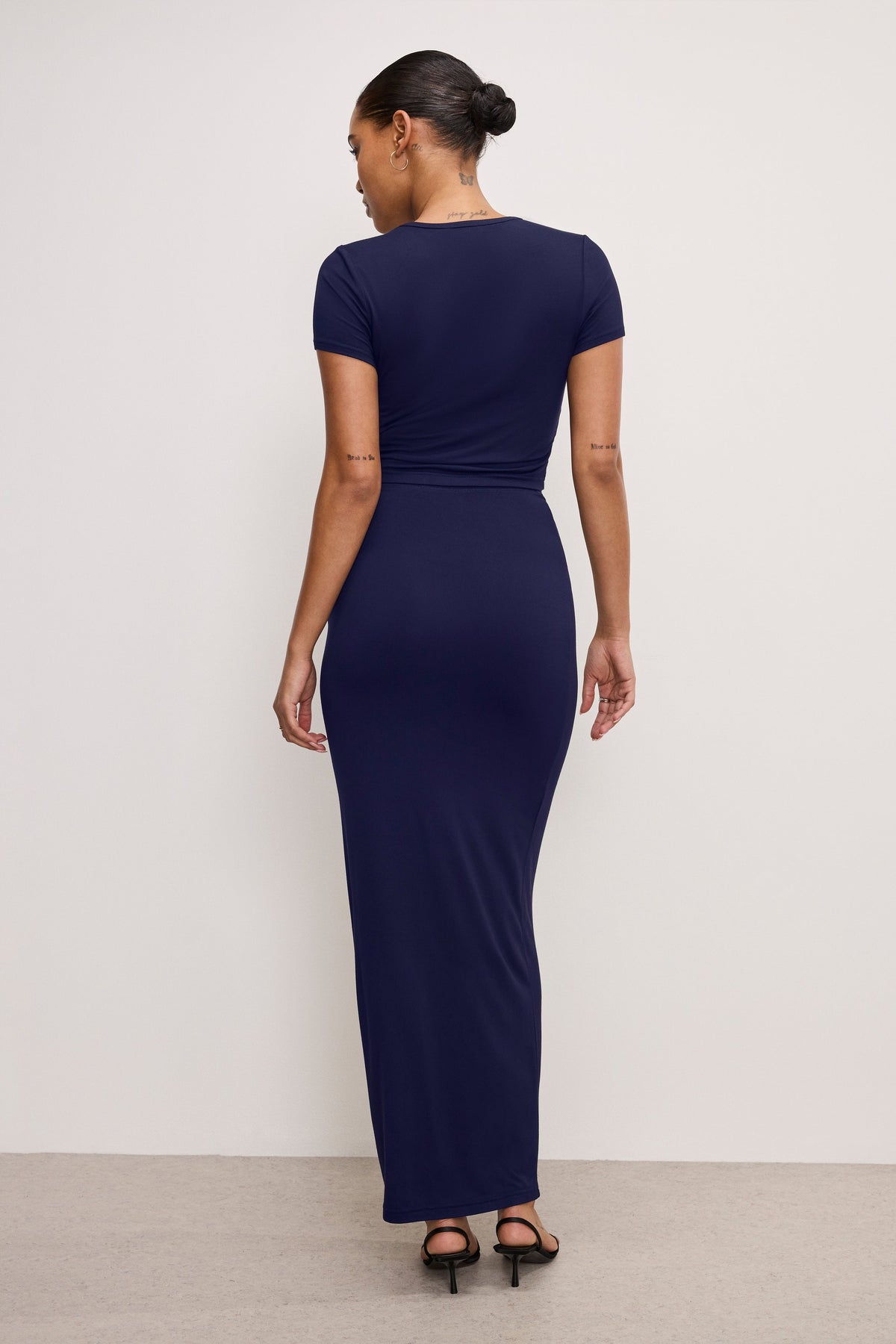 Premium STRETCH JERSEY MAXI SKIRT HORIZON INK