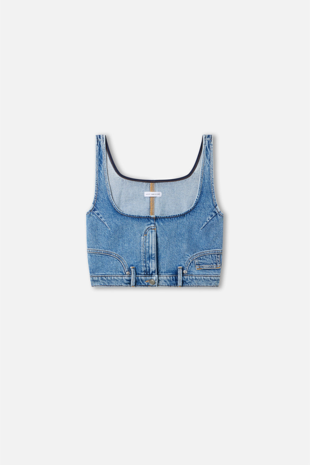 Premium REWORKED DENIM VEST INDIGO1083