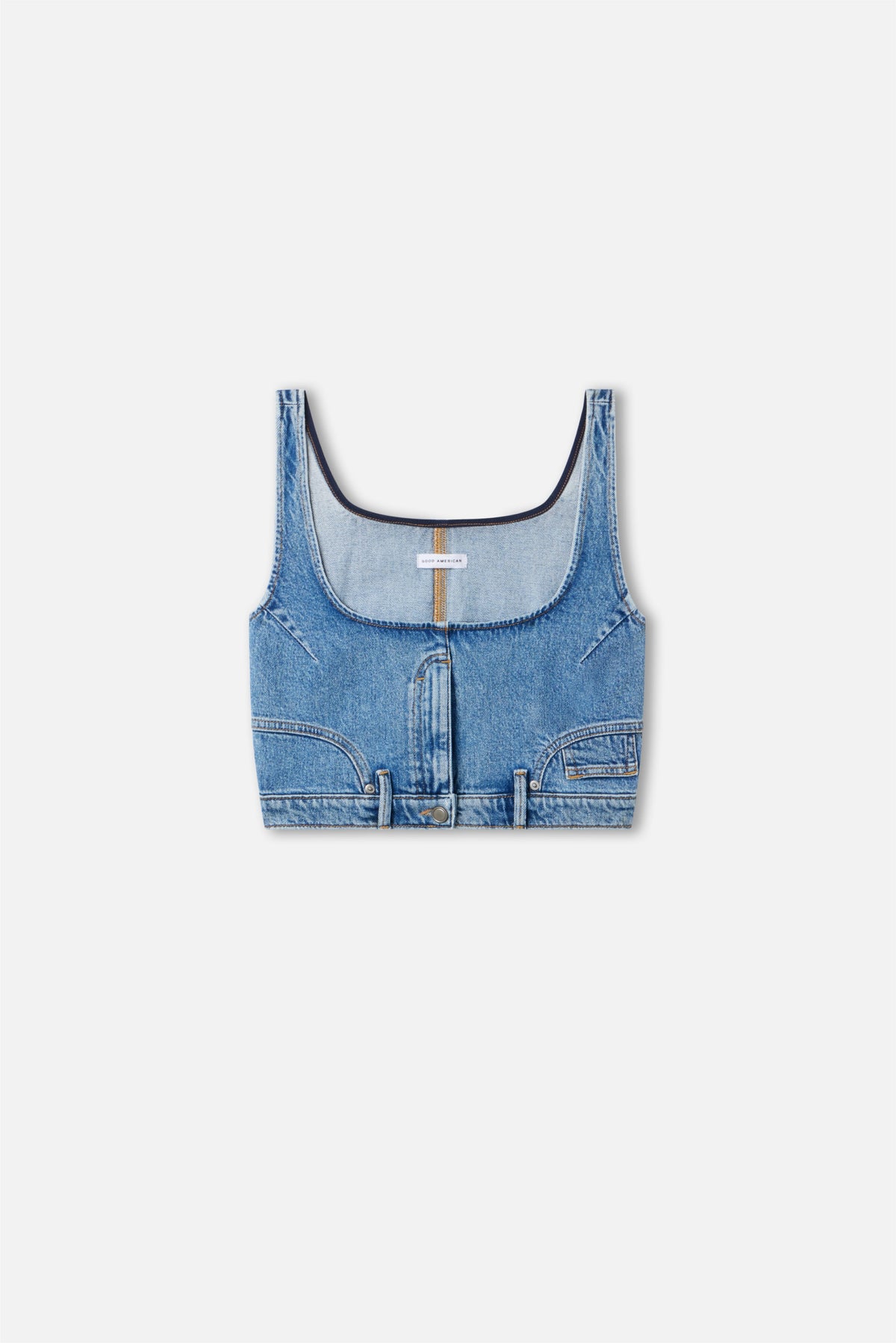 Premium REWORKED DENIM VEST INDIGO1083