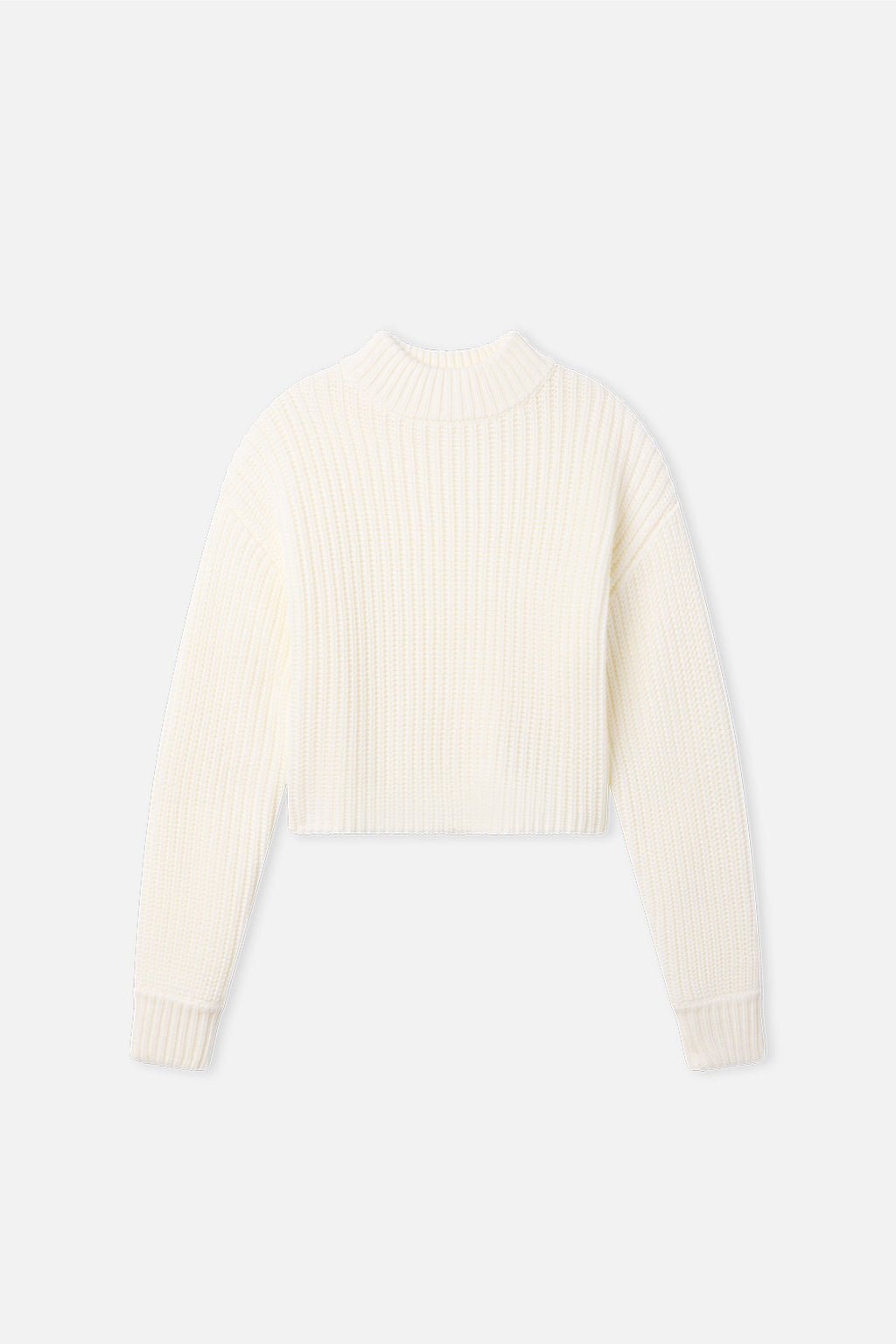 Premium CHUNKY KNIT MOCK NECK SWEATER IVORY003