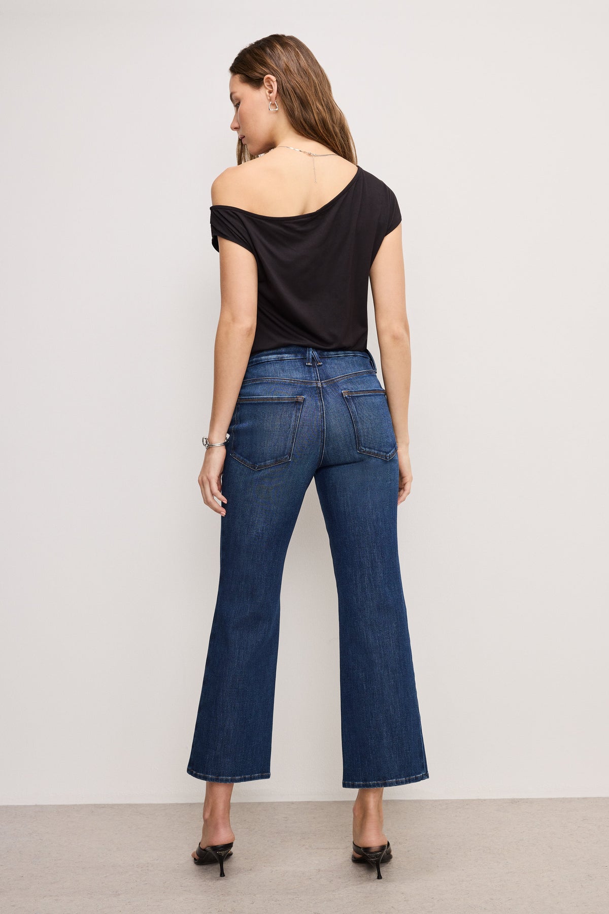 Premium SOFT TECH GOOD LEGS CROPPED MINI BOOT JEANS INDIGO977