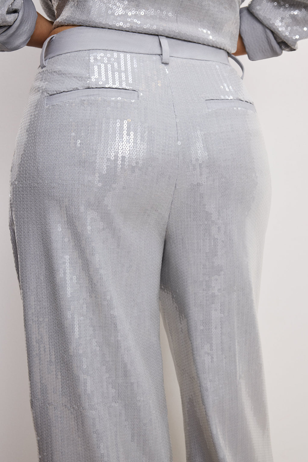 Premium GOOD 90s SEQUIN TROUSERS HEATHER GREY001