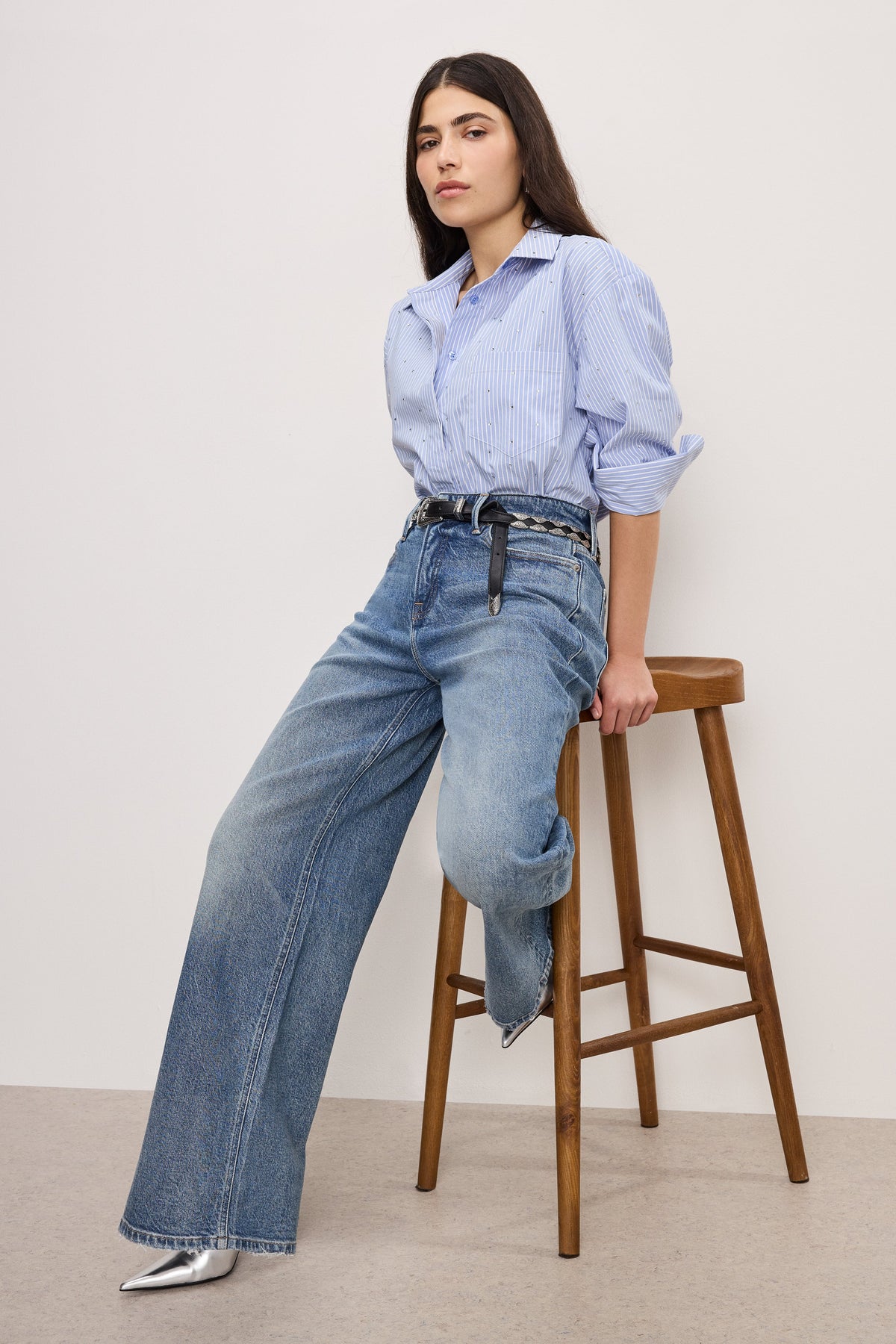 Premium GOOD EASE PETITE RELAXED JEANS INDIGO575