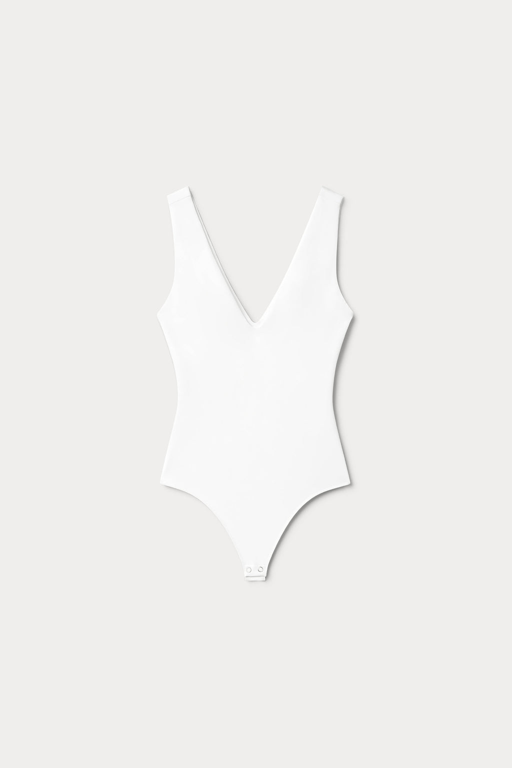 Premium SCULPTING DEEP V BODYSUIT WHITE001