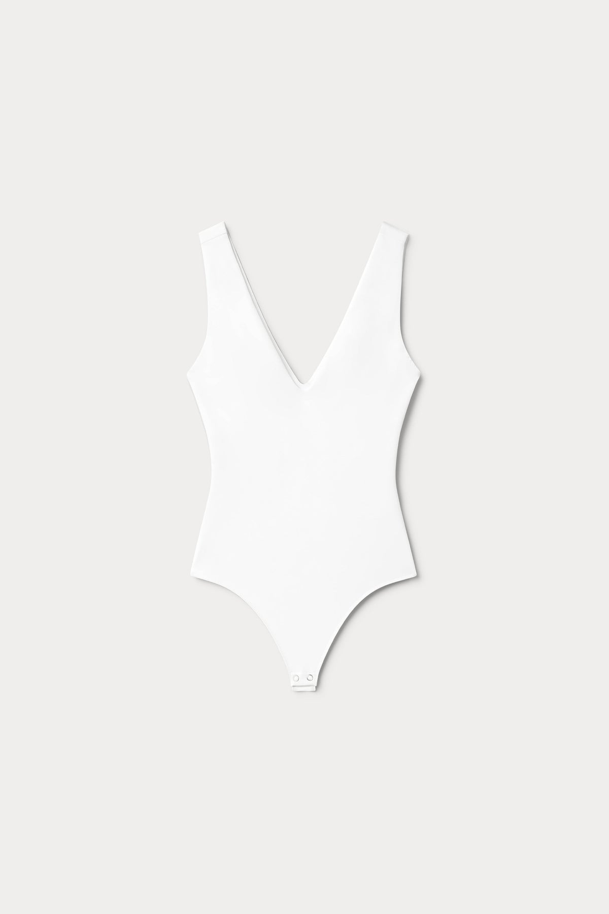Premium SCULPTING DEEP V BODYSUIT WHITE001