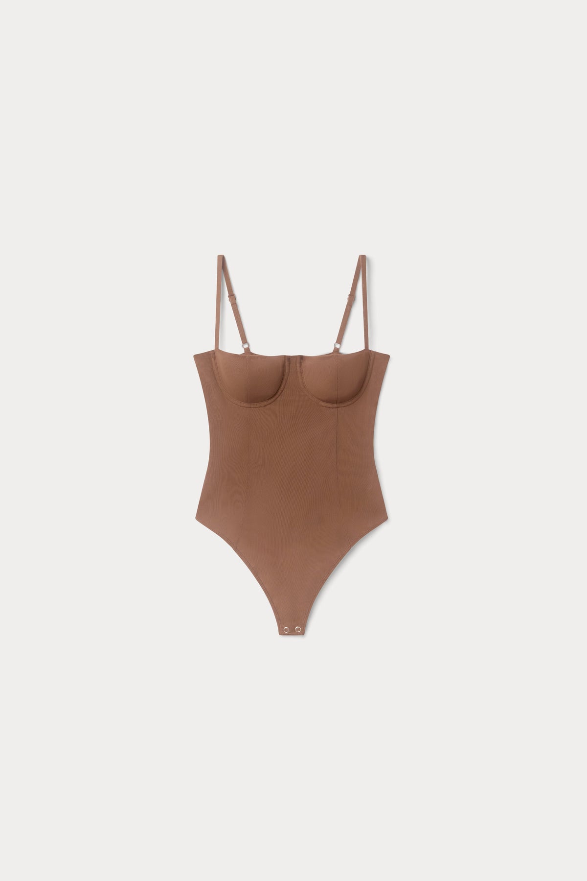 Premium MESH BUSTIER BODYSUIT SADDLEWOOD