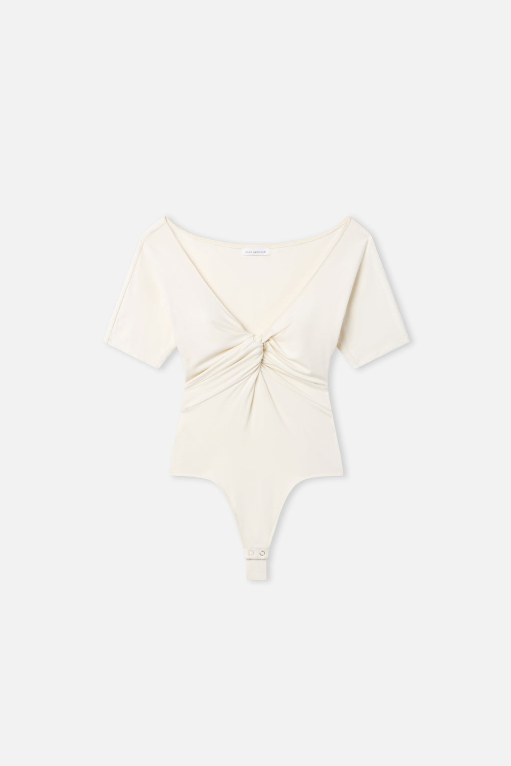 Premium JERSEY TWIST FRONT BODYSUIT ECRU003
