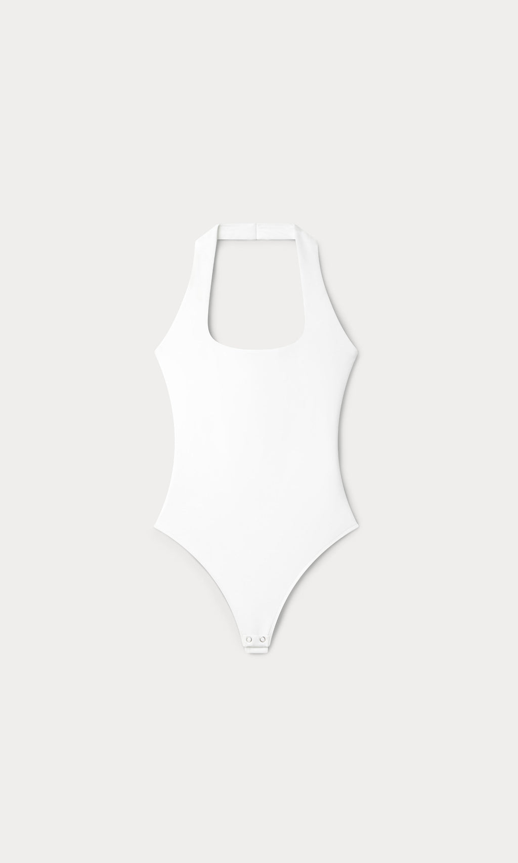 Premium SCULPTING HALTER SQUARE NECK BODYSUIT WHITE001