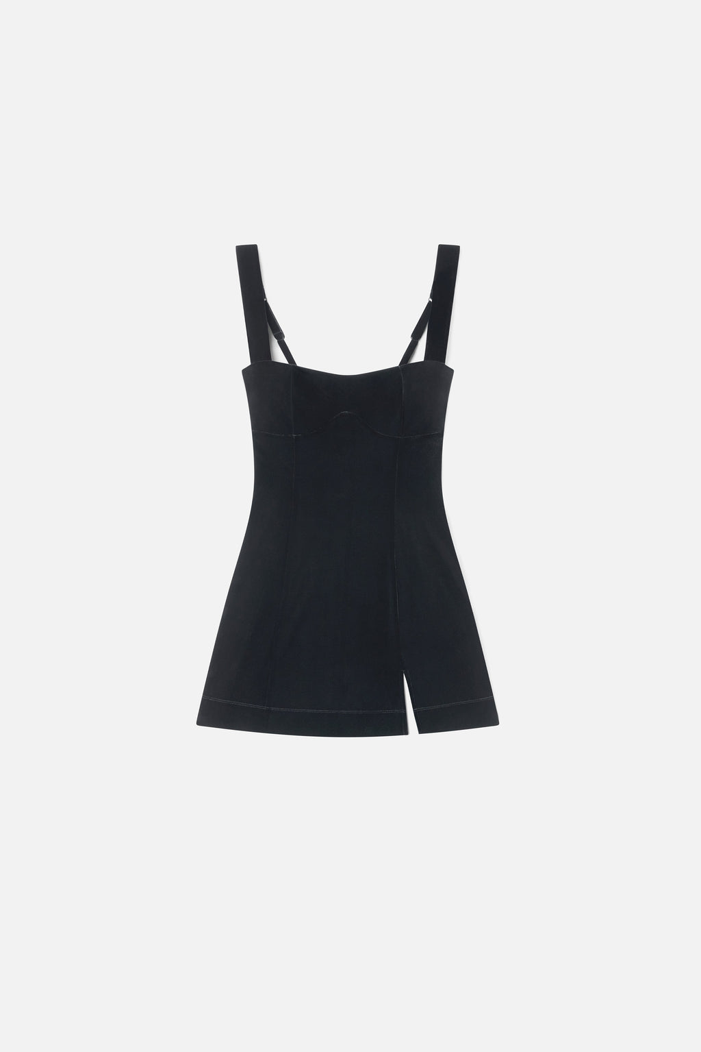 Premium VELVET MINI DRESS BLACK001