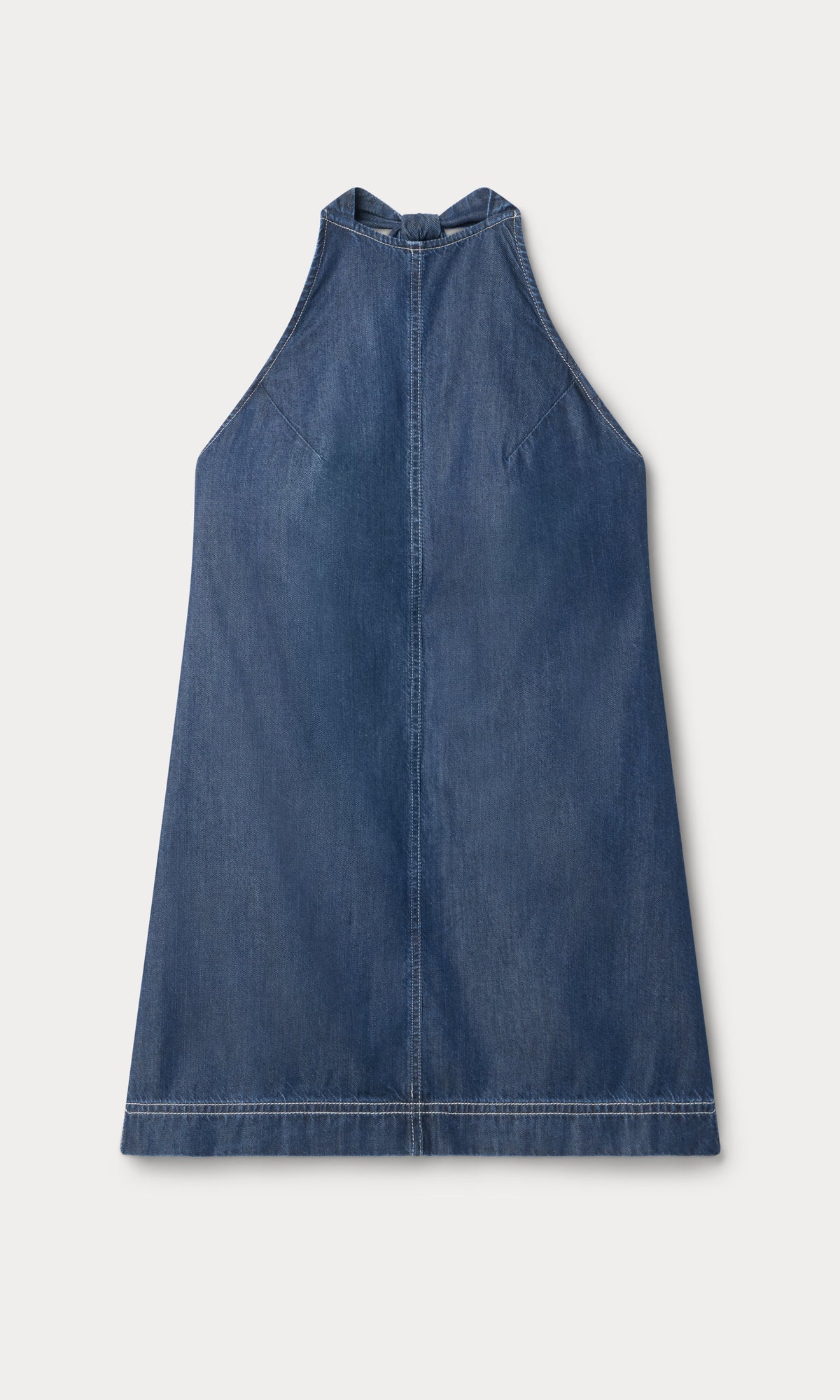 Premium DENIM HALTER SHIFT DRESS INDIGO1187