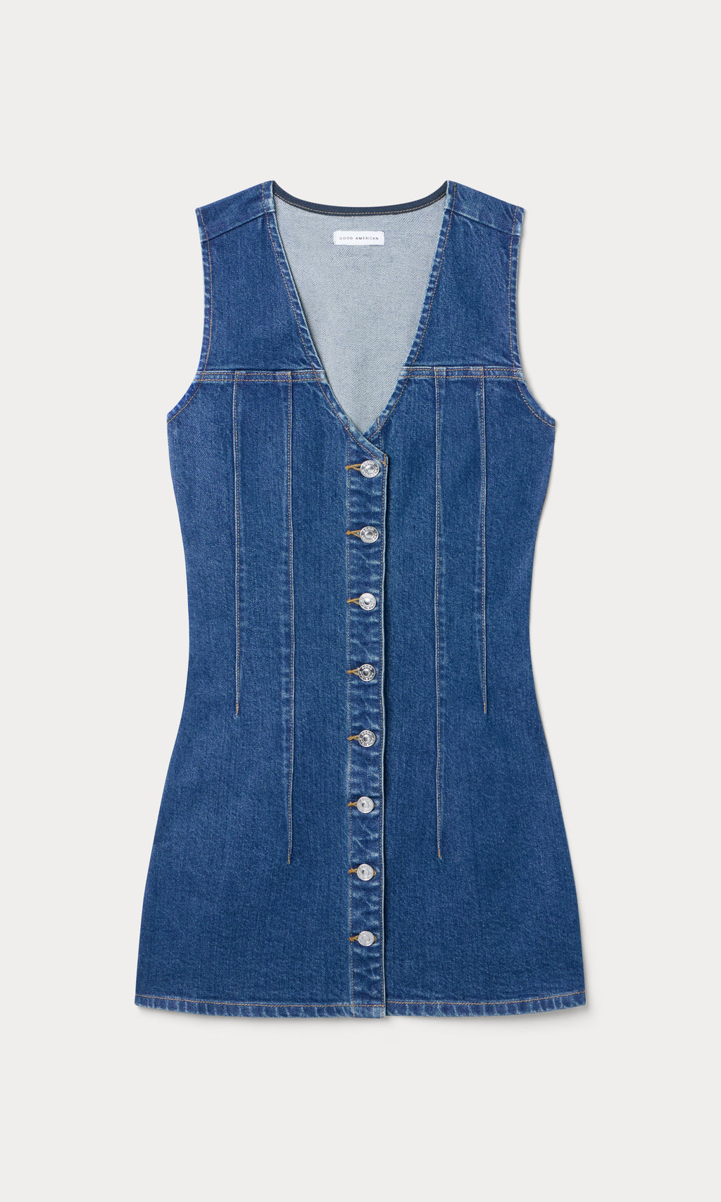 Premium THE DENIM V NECK DRESS INDIGO1265