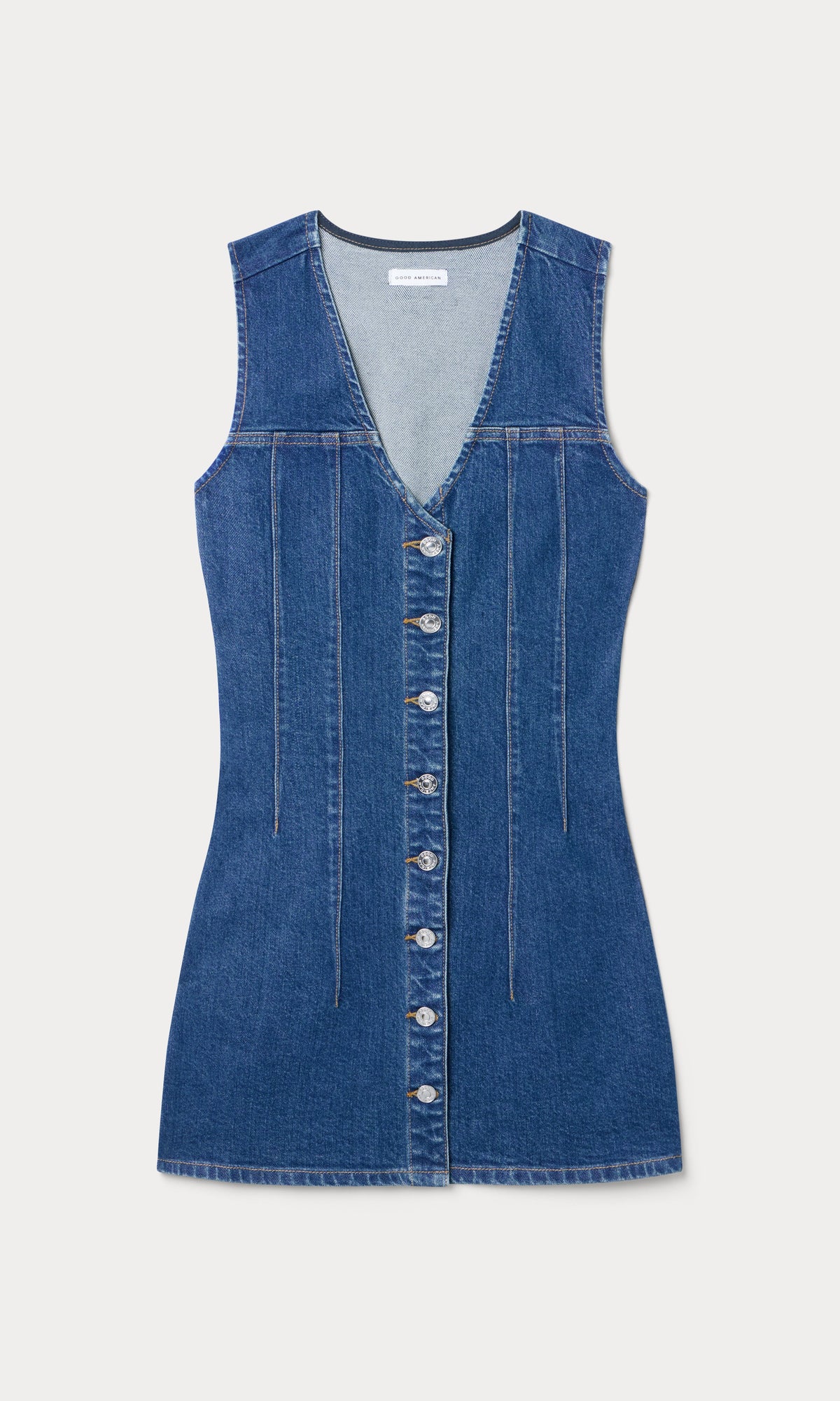 Premium THE DENIM V NECK DRESS INDIGO1265