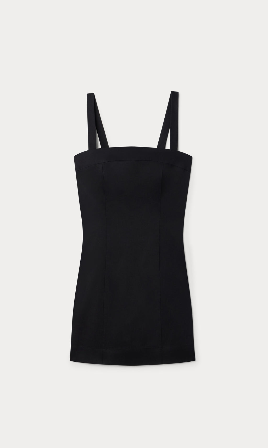 Premium THE STRUCTURED LINEN MINI DRESS BLACK