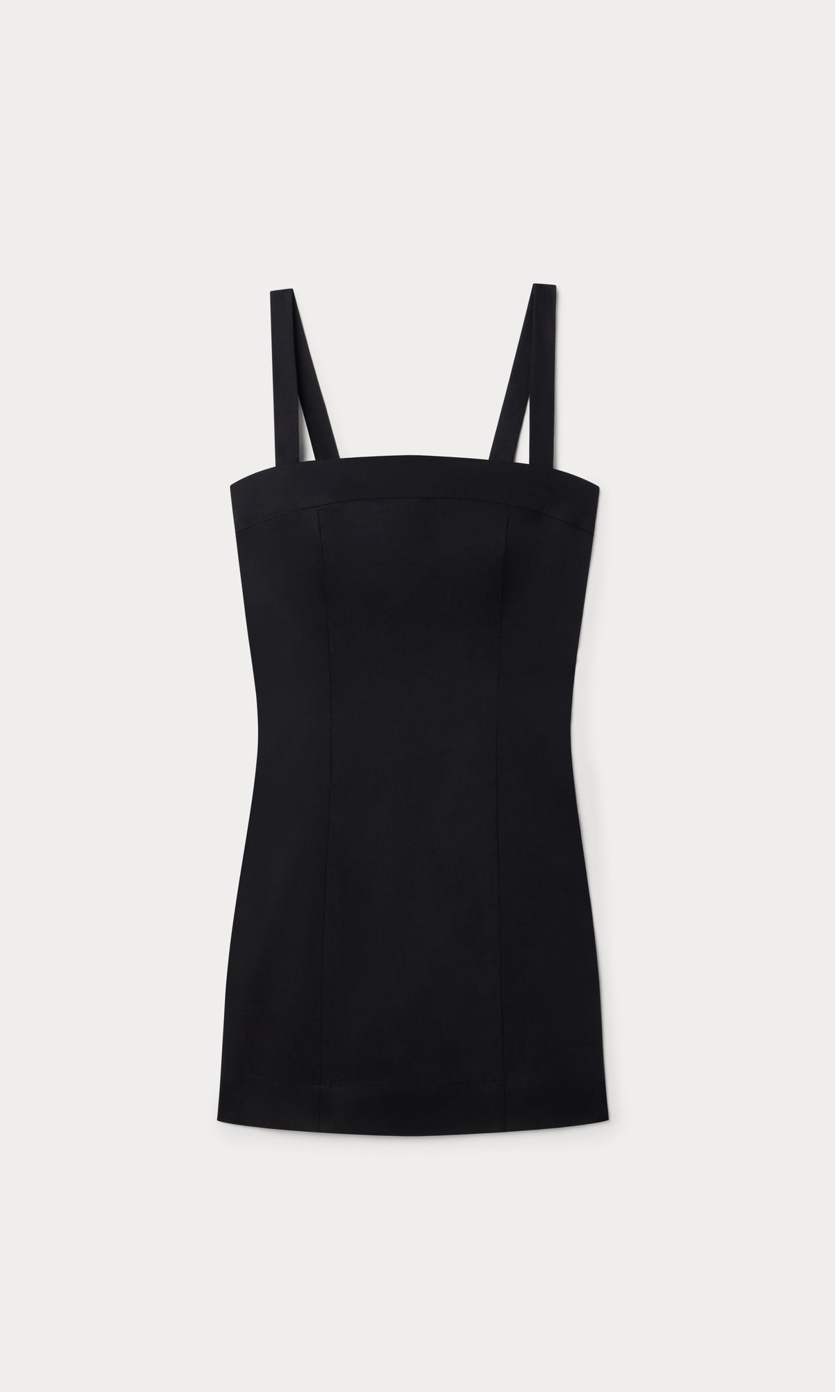 Premium THE STRUCTURED LINEN MINI DRESS BLACK