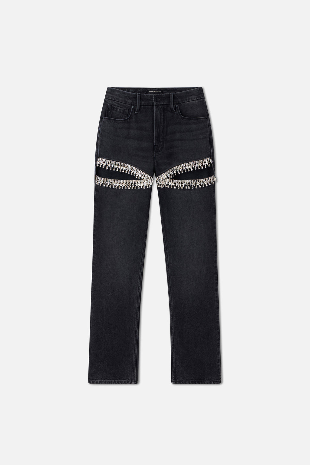 Premium GOOD ICON STRAIGHT DIAMOND JEANS BLACK376